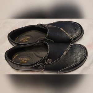 Clarks Ultimate Comfort Collection Shoes Size 8 WIDE Black